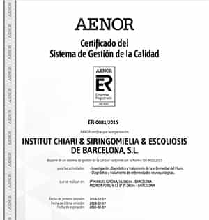 Certificado de Centro de Calidad por AENOR